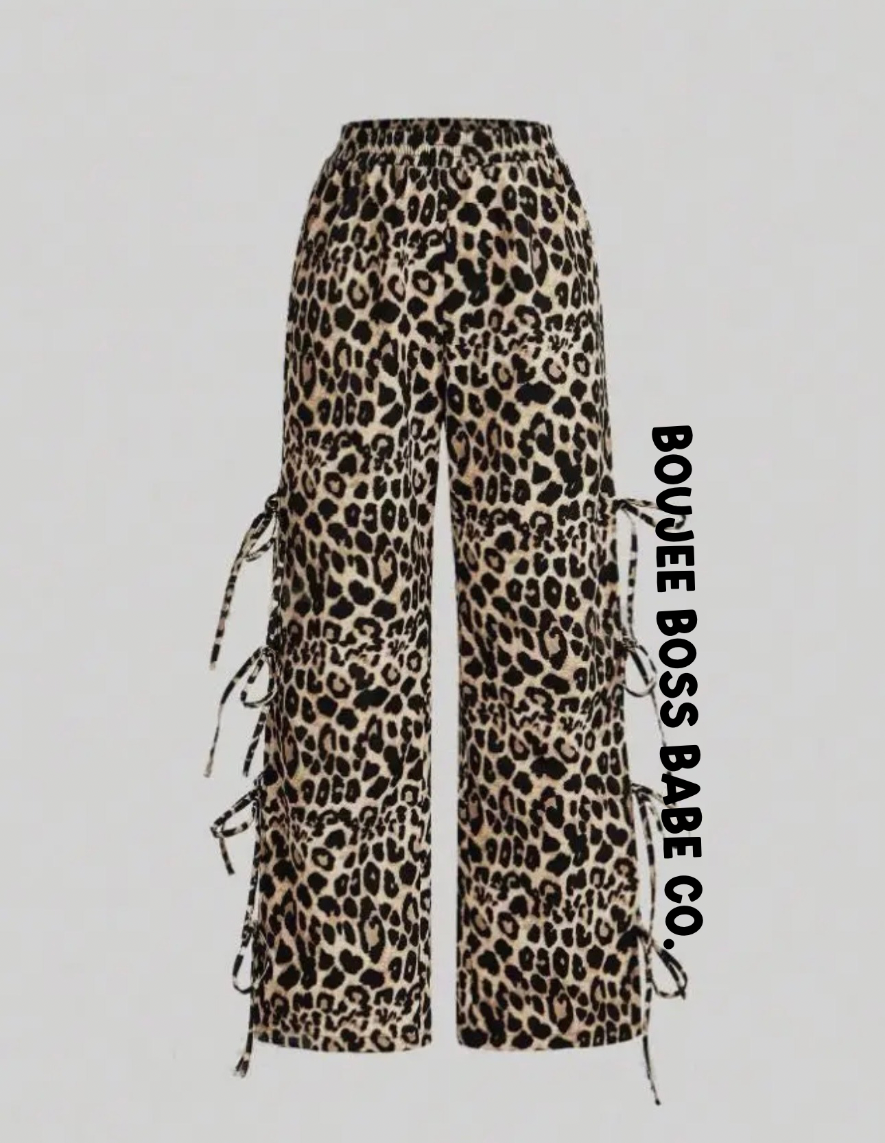 RTS Leopard Side Bow Tie Pants